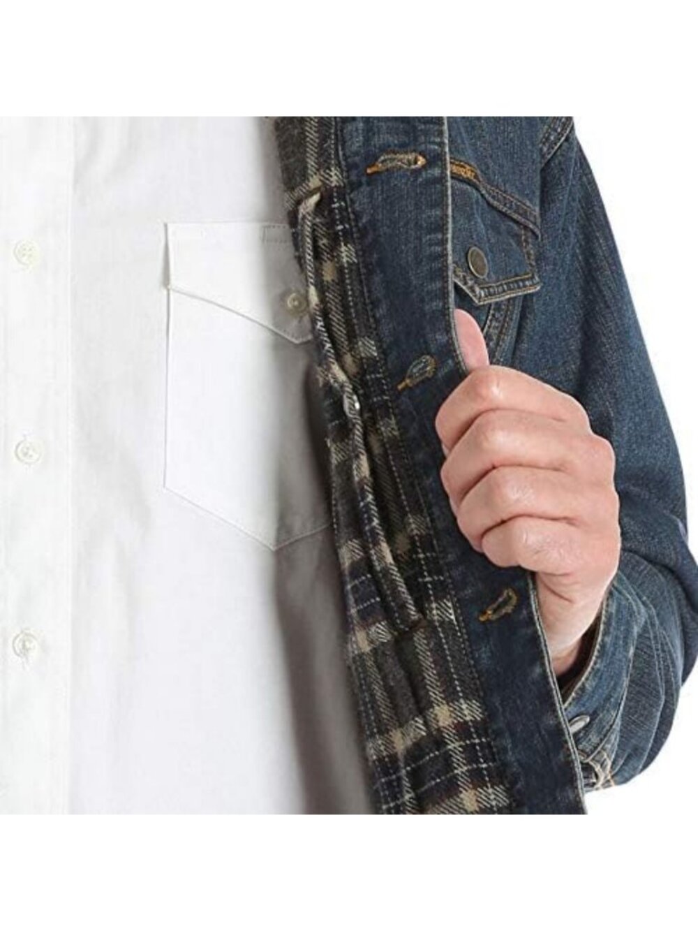 Men's Denim Jacket with Blanket Lining, Concealed Carry, Stylish & Functional - Picture 3 of 3